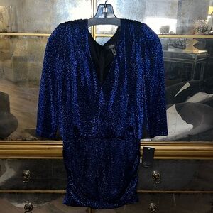Aidan Mattox Shimmering Blue Dress